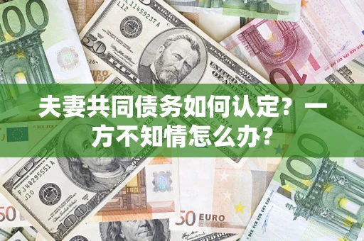 北京夫妻共同债务如何认定？一方不知情怎么办？